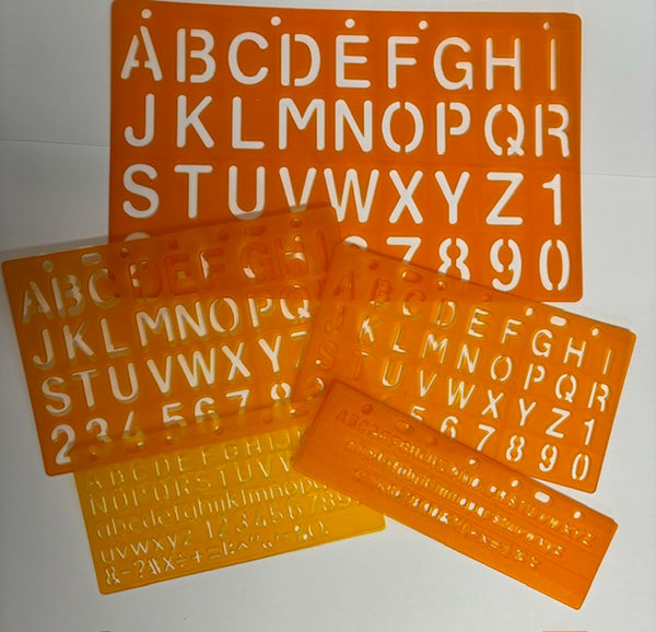 Lettering Stencil  5pc Set